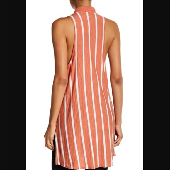 Michelle by Comune Stripe Surplice Tank - Picture 2 of 8